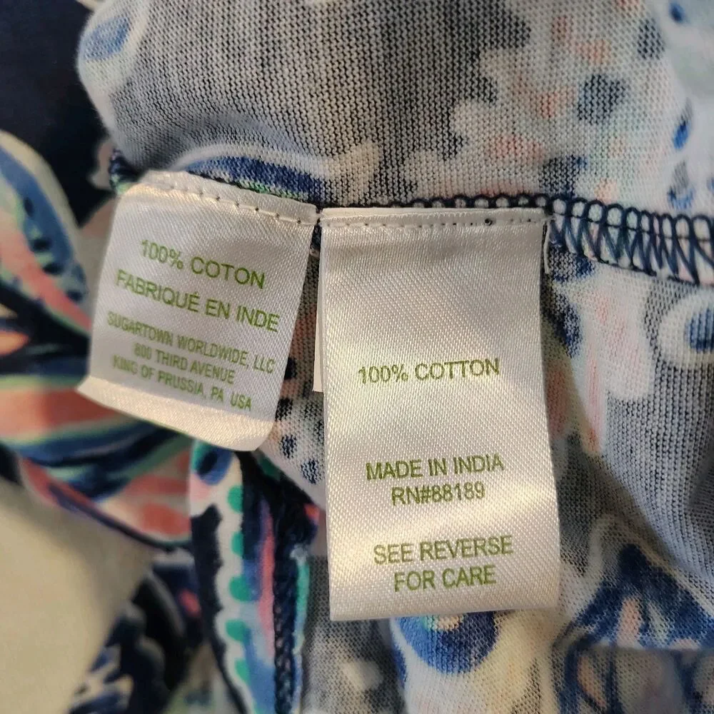 Lilly Pulitzer Girls Preppy Off Shoulder Romper Size Large 8-10 Paisley Coastal - Picture 4 of 7